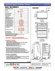 Turbo Air TOM-40MW-N 39" White Vertical Open Air Cooler – 4 Levels, 115v - Donut-Equipment.com