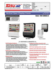 Turbo Air TOM-50MW-N 50 7/8" White Vertical Open Air Cooler – 4 Levels, 115v - Donut-Equipment.com