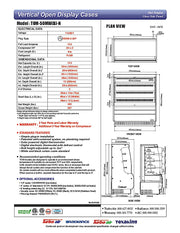 Turbo Air TOM-50MW-N 50 7/8" White Vertical Open Air Cooler – 4 Levels, 115v - Donut-Equipment.com