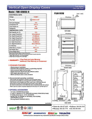 Turbo Air TOM-40W-N 39 1/8" Vertical Open Air Cooler w/ (5) Levels – White Exterior, 115v - Donut-Equipment.com