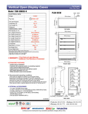 Turbo Air TOM-50W-N 51" Vertical Open Air Cooler w/ (5) Levels – White Exterior, 115v - Donut-Equipment.com