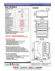 Turbo Air TOM-50W-N 51" Vertical Open Air Cooler w/ (5) Levels – White Exterior, 115v - Donut-Equipment.com
