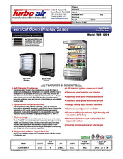 Turbo Air TOM-40S-N 39" Vertical Open Air Cooler w/ (5) Levels – Stainless Steel Exterior, 115v/1ph - Donut-Equipment.com
