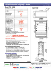 Turbo Air TOM-50S-N 50 7/8" Vertical Open Air Cooler w/ (5) Levels – Stainless Steel Exterior, 115v - Donut-Equipment.com