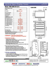 Turbo Air TOM-40MB-SP-N 39 1/8" Vertical Open Air Cooler w/ (4) Levels – Black Exterior, 115v - Donut-Equipment.com