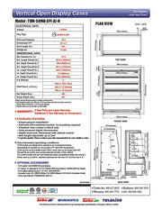 Turbo Air TOM-50MB-SP-N 50 7/8" Vertical Open Air Cooler w/ (4) Levels – Black Exterior, 115v - Donut-Equipment.com