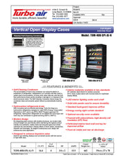 Turbo Air TOM-40B-SP-N 39 1/8" Vertical Open Air Cooler w/ (5) Levels – Black Exterior, 115v - Donut-Equipment.com