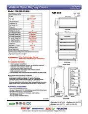 Turbo Air TOM-50B-SP-N 51" Vertical Open Air Cooler w/ (5) Levels – Black Exterior, Solid Side Panels, 115v - Donut-Equipment.com