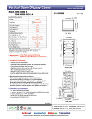 Turbo Air TOM-36DXB-N 36" Vertical Open Air Cooler w/ (5) Levels – Black Exterior, 115v - Donut-Equipment.com