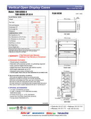 Turbo Air TOM-60DXB-N 60" Vertical Open Air Cooler w/ (5) Levels – Extra Deep, Black Exterior, 115v - Donut-Equipment.com