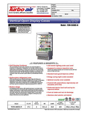 Turbo Air TOM-36DXS-N 36" Stainless Steel Extra Deep Vertical Open Display Case with (5) Levels, 115v - Donut-Equipment.com