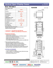 Turbo Air TOM-36DXS-N 36" Stainless Steel Extra Deep Vertical Open Display Case with (5) Levels, 115v - Donut-Equipment.com