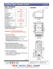 Turbo Air TOM-48DXS-N 48" Stainless Steel Extra Deep Vertical Open Display Case with (5) Levels, 115v - Donut-Equipment.com