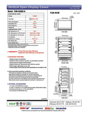 Turbo Air TOM-48DXS-N 48" Stainless Steel Extra Deep Vertical Open Display Case with (5) Levels, 115v - Donut-Equipment.com