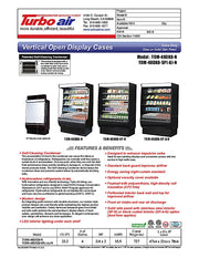Turbo Air TOM-48DXB-SP-N 48" Black Extra Deep Vertical Open Air Cooler w/ Solid Side Panels, (5) Levels, 115v - Donut-Equipment.com