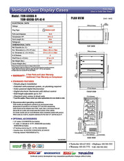 Turbo Air TOM-60DXB-SP-N 60" Black Extra Deep Vertical Open Air Cooler w/ Solid Side Panels, (5) Levels, 115v - Donut-Equipment.com