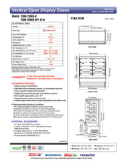 Turbo Air TOM-72DXB-SP-N 68 3/4" Black Extra Deep Vertical Open Air Cooler w/ Solid Side Panels, (5) Levels, 220v/1ph - Donut-Equipment.com