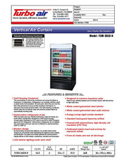 Turbo Air TOM-36EB-N 36" Black Vertical Open Air Cooler w/ (5) Levels, 115v - Donut-Equipment.com