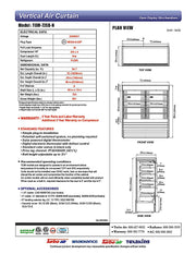 Turbo Air TOM-72EB-N 72" Black Vertical Open Air Cooler w/ (5) Levels, 220v/1ph - Donut-Equipment.com