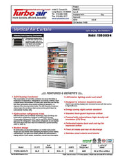 Turbo Air TOM-36ES-N 36" Stainless Steel Vertical Air Curtain Display Case w/ (5) Levels, 115v - Donut-Equipment.com