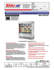 Turbo Air TOM-72ES-N 72" Stainless Steel Vertical Open Air Cooler w/ (5) Levels, 220v/1ph - Donut-Equipment.com