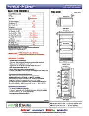Turbo Air TOM-40SEW-N 39 7/8" White Narrow Depth Vertical Open Air Cooler / Air Curtain Display Case with (5) Levels, 115v - Donut-Equipment.com