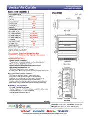 Turbo Air TOM-60SEW-N 64" White Narrow Depth Vertical Open Air Cooler / Air Curtain Display Case with (5) Levels, 115v - Donut-Equipment.com