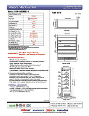 Turbo Air TOM-60SEW-N 64" White Narrow Depth Vertical Open Air Cooler / Air Curtain Display Case with (5) Levels, 115v - Donut-Equipment.com