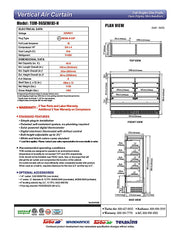 Turbo Air TOM-96SEW-N 100 1/8" White Narrow Depth Vertical Open Air Cooler / Air Curtain Display Case with (5) Levels, 220v/1ph - Donut-Equipment.com