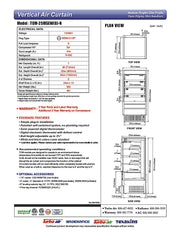 Turbo Air TOM-25MSEW-N 28" White Narrow Depth Vertical Open Air Cooler / Air Curtain Display Case with (4) Levels, 115v - Donut-Equipment.com
