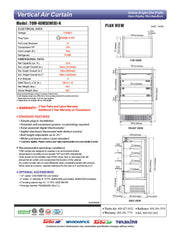 Turbo Air TOM-40MSEW-N 39 3/8" White Narrow Depth Vertical Open Air Cooler / Air Curtain Display Case with (4) Levels, 115v - Donut-Equipment.com