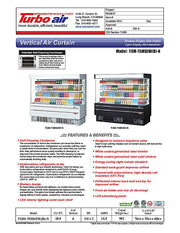 Turbo Air TOM-75MSEW-N 75 1/2" White Narrow Depth Vertical Open Air Cooler / Air Curtain Display Case with (4) Levels, 220v - Donut-Equipment.com