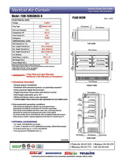 Turbo Air TOM-75MSEW-N 75 1/2" White Narrow Depth Vertical Open Air Cooler / Air Curtain Display Case with (4) Levels, 220v - Donut-Equipment.com