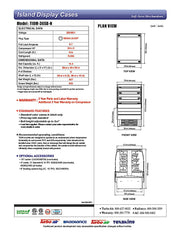 Turbo Air TIOM-36SB-N 39 3/8" Black Vertical Island Open Air Cooler with (4) Levels, 220v/1ph - Donut-Equipment.com