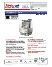 Turbo Air TIOM-36SS-N 39 3/8" Stainless Steel Vertical Island Open Air Cooler with (4) Levels, 220v/1ph - Donut-Equipment.com