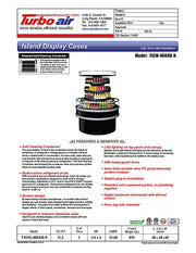 Turbo Air TIOM-48RRB-N 48" Black Vertical Round Island Open Air Cooler with (4) Levels, 220v/1ph - Donut-Equipment.com