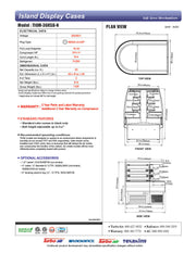 Turbo Air TIOM-36RSB-N 48" Black Horizontal Island Open Air Cooler with (4) Levels, 220v/1ph - Donut-Equipment.com