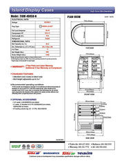 Turbo Air TIOM-48RSB-N 48" Black Horizontal Island Open Air Cooler with (4) Levels, 220v/1ph - Donut-Equipment.com