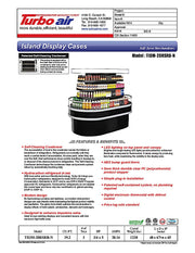 Turbo Air TIOM-20RSRB-N 48" Black Vertical Island Open Air Cooler with (4) Levels, 220v/1ph - Donut-Equipment.com