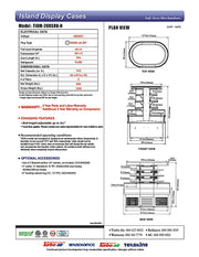 Turbo Air TIOM-20RSRB-N 48" Black Vertical Island Open Air Cooler with (4) Levels, 220v/1ph - Donut-Equipment.com