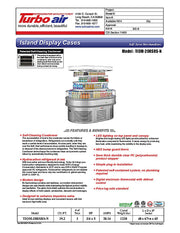 Turbo Air TIOM-20RSRS-N 48" Stainless Steel Vertical Island Open Air Cooler with (4) Levels, 220v/1ph - Donut-Equipment.com