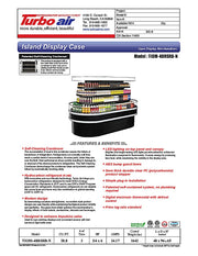 Turbo Air TIOM-48RSRB-N 48" Black Horizontal Island Open Air Cooler – 4 Level Display, 220v - Donut-Equipment.com