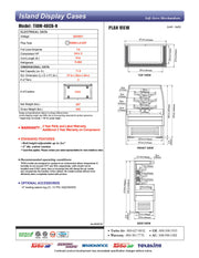 Turbo Air TIOM-48CB-N 48" Black Square Glass Island Display Case – Open Air Merchandiser, 220v - Donut-Equipment.com