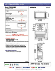 Turbo Air TIOM-48CB-N 48" Black Square Glass Island Display Case – Open Air Merchandiser, 220v - Donut-Equipment.com