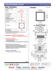 Turbo Air TIOM-48CCB-N 48" Square Island Open Air Cooler w/ (4) Display Shelves, Black Exterior, 220v - Donut-Equipment.com