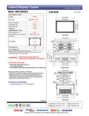 Turbo Air TIOM-24CSCB-N 72" Square Glass Island Open Air Merchandiser, 24 Cu. Ft., Self-Serve, Black, 220v - Donut-Equipment.com