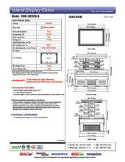 Turbo Air TIOM-24CSCB-N 72" Square Glass Island Open Air Merchandiser, 24 Cu. Ft., Self-Serve, Black, 220v - Donut-Equipment.com