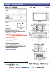 Turbo Air TIOM-36CSCB-N 84" Square Glass Island Open Air Merchandiser, 36 Cu. Ft., Self-Serve, Black, 220v - Donut-Equipment.com