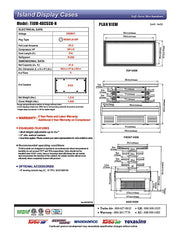 Turbo Air TIOM-36CSCB-N 84" Square Glass Island Open Air Merchandiser, 36 Cu. Ft., Self-Serve, Black, 220v - Donut-Equipment.com