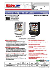 Turbo Air TCDD-36H-W-N 36" Curved Glass Full-Service Deli Display Case, 3 Levels, White Exterior, 115v - Donut-Equipment.com
